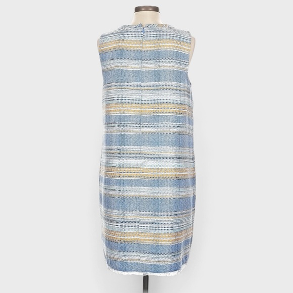 Anthropologie Akemi + Kin Dress Womens Size 12 Sleeveless Blue Striped Shift NWT - Picture 4 of 16